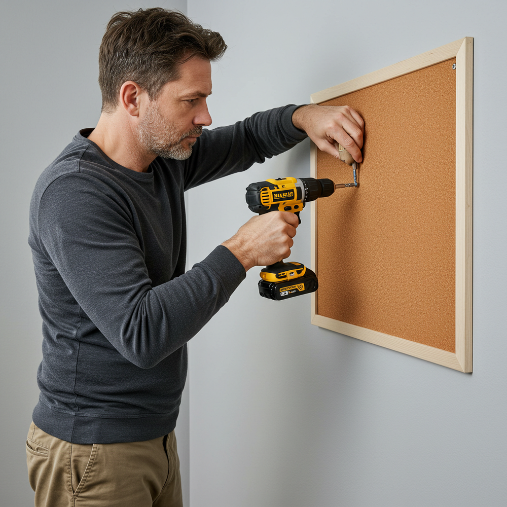 prikbord bevestigen