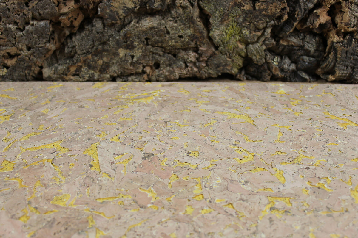 ClimaCork Wandkurk 'Country Yellow' GEWAXT - 60 x 30 cm - 3mm dik - per m²