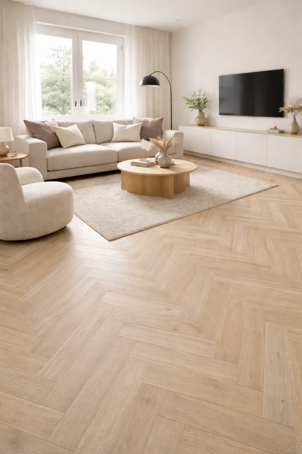 Flexura Flexura Canal – Visgraat Eiken Parket Klik-Kurkvloer - per m²