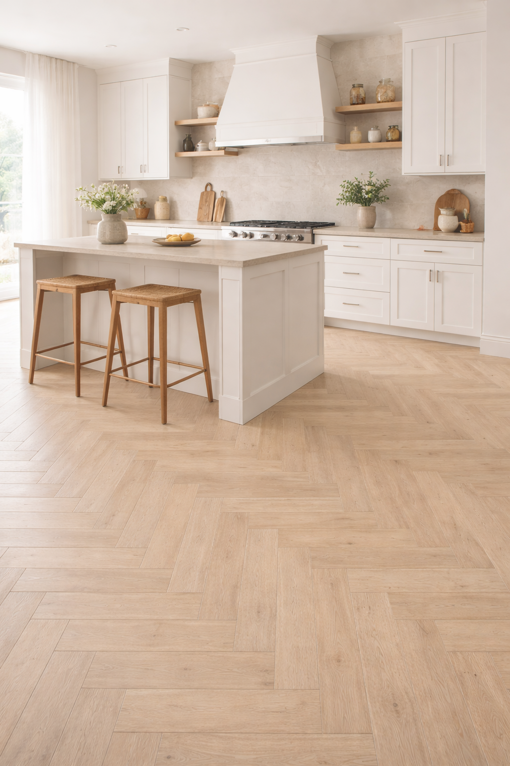 Flexura Flexura Canal – Visgraat Eiken Parket Klik-Kurkvloer - per m²
