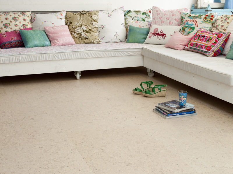 Granorte Gelakte plak kurkvloer - Champagner White - 60 x 30 cm. - per m²