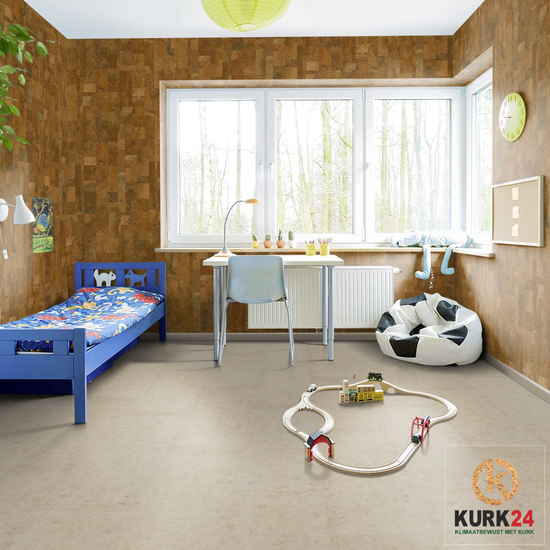 Granorte Gelakte plak kurkvloer - Champagner White - 60 x 30 cm. - per m²