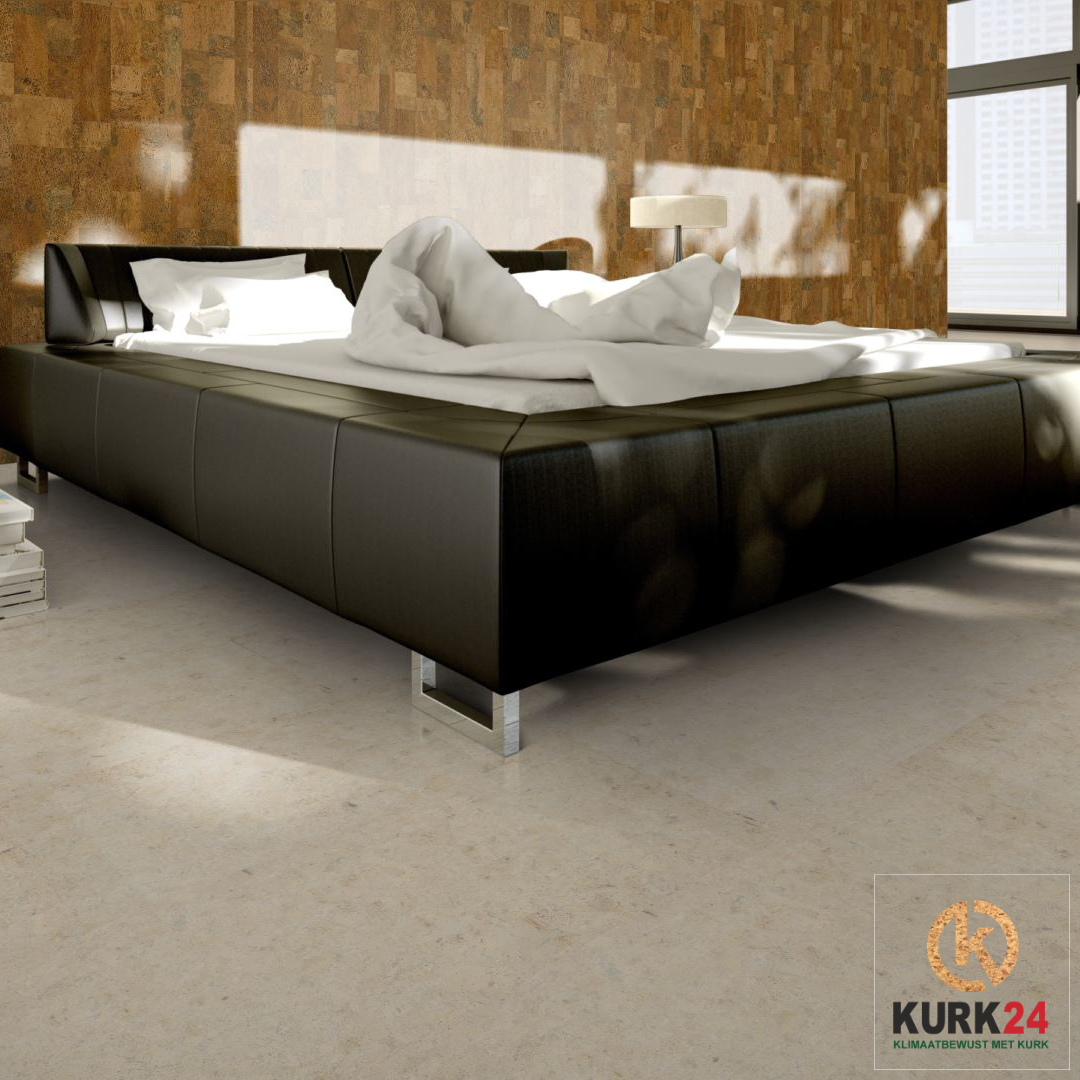 Granorte Gelakte plak kurkvloer - Champagner White - 60 x 30 cm. - per m²