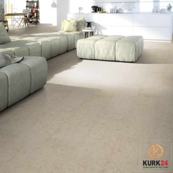 Gelakte plak kurkvloer - Champagner White - 60 x 30 cm. - per m²