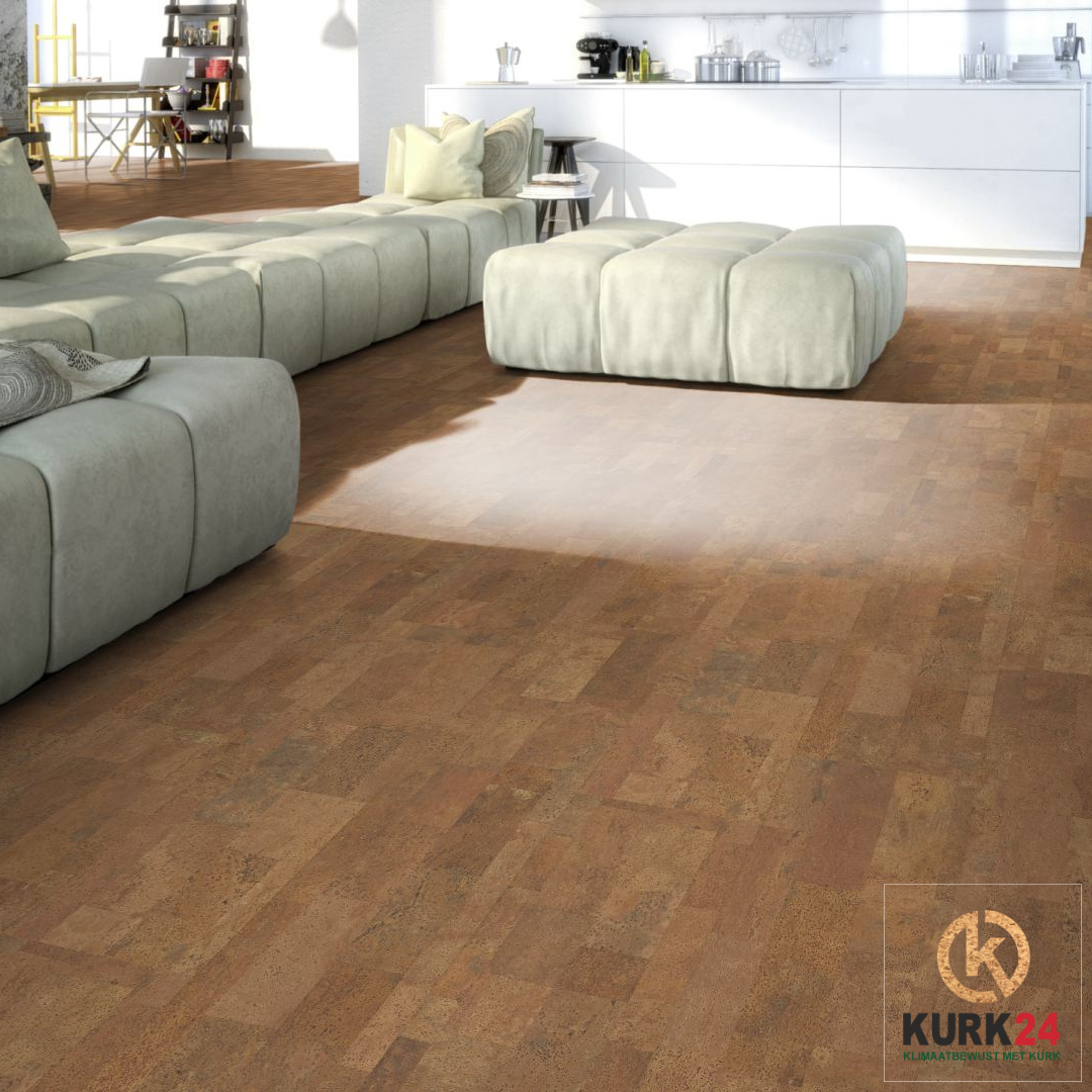 Granorte Gelakte plak kurkvloer - Element Rustic - 60 x 30 cm. - Per m²