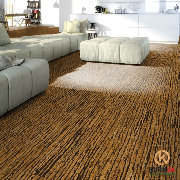 Gelakte plak kurkvloer - Expression - 60 x 30 cm - 4mm - per m²