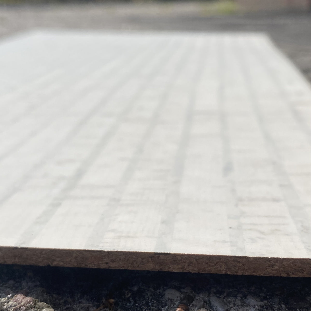 Granorte Gelakte plak kurkvloer - Split Pearl - 60 x 30 cm. - per m²