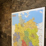 Korkonline Kork-Pinnwand – Landkarte Deutschland - 118 x 82 cm - INKL Aufhängehaken