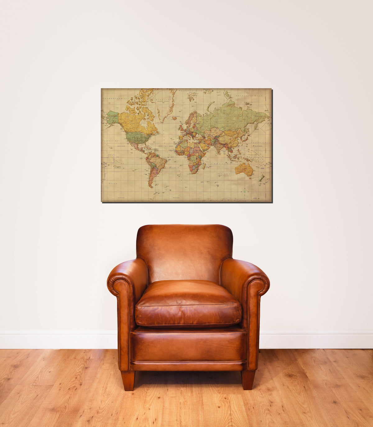 Kurk24 Antike Weltkarte aus Kork – Pinnwand 60x90 cm