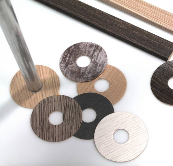 Bijpassende rozet zelfklevend (hout/steen) - 17mm - 10 stuks