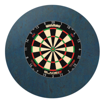 Kurk24 Design Dartbord achterwand - Navy Blue - ROND - 80cm