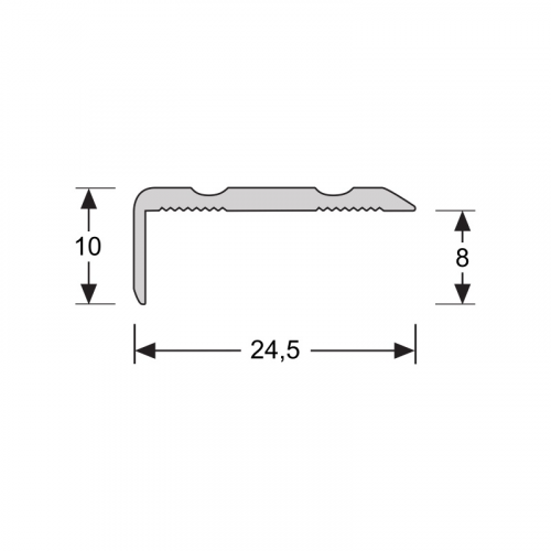 Kurk24 Eckprofiel 10mm - Selbstklebend - 1m - Schwarz