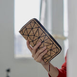 Kurk24 Große Brieftasche aus Kork - Geometrisch