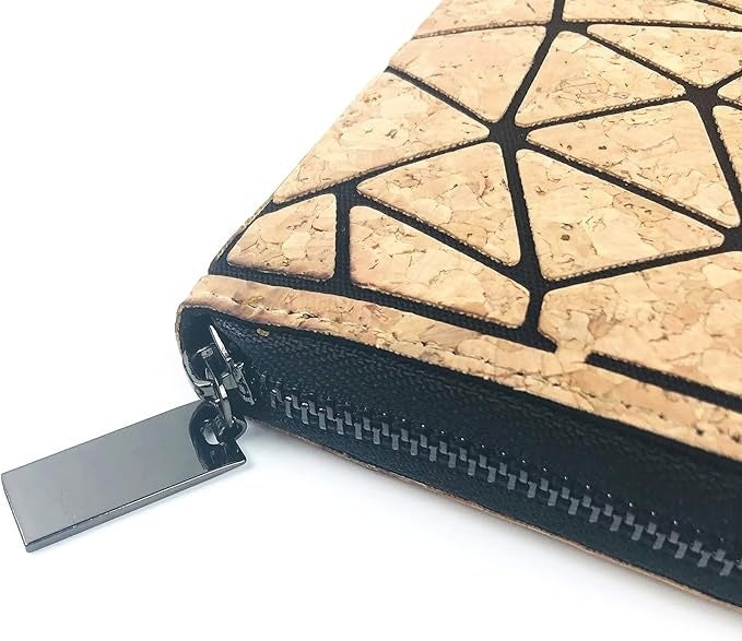 Kurk24 Große Brieftasche aus Kork - Geometrisch