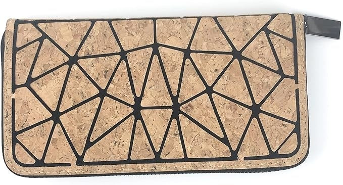 Kurk24 Große Brieftasche aus Kork - Geometrisch