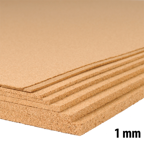 Industrie kurkplaat - 60 x 90 cm - 1mm dik