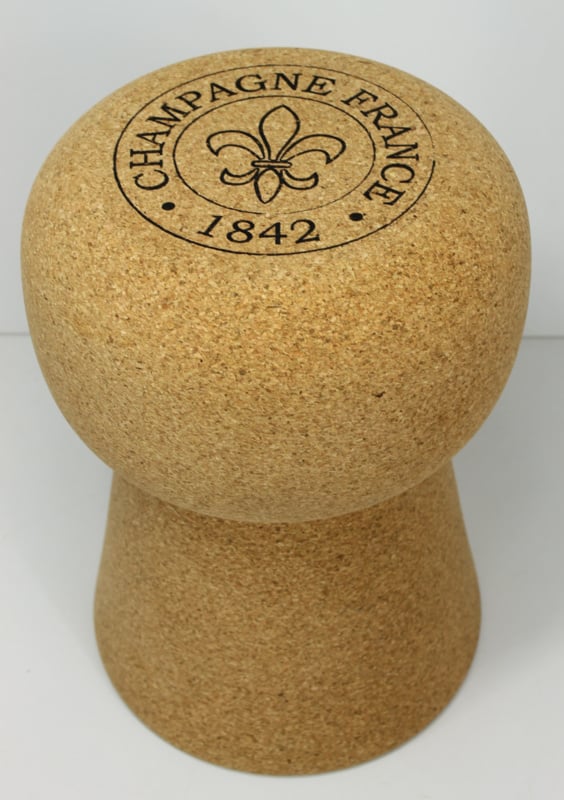 Kurk24 Kurk barkruk XL - Champagne kurk met opdruk - 75cm hoog