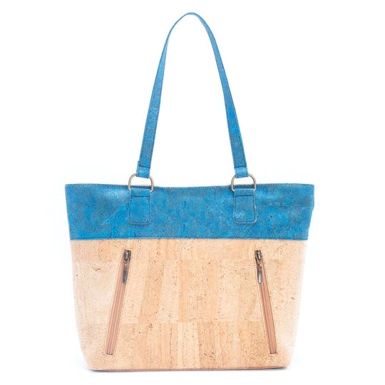 Kurk handtas - Blauw