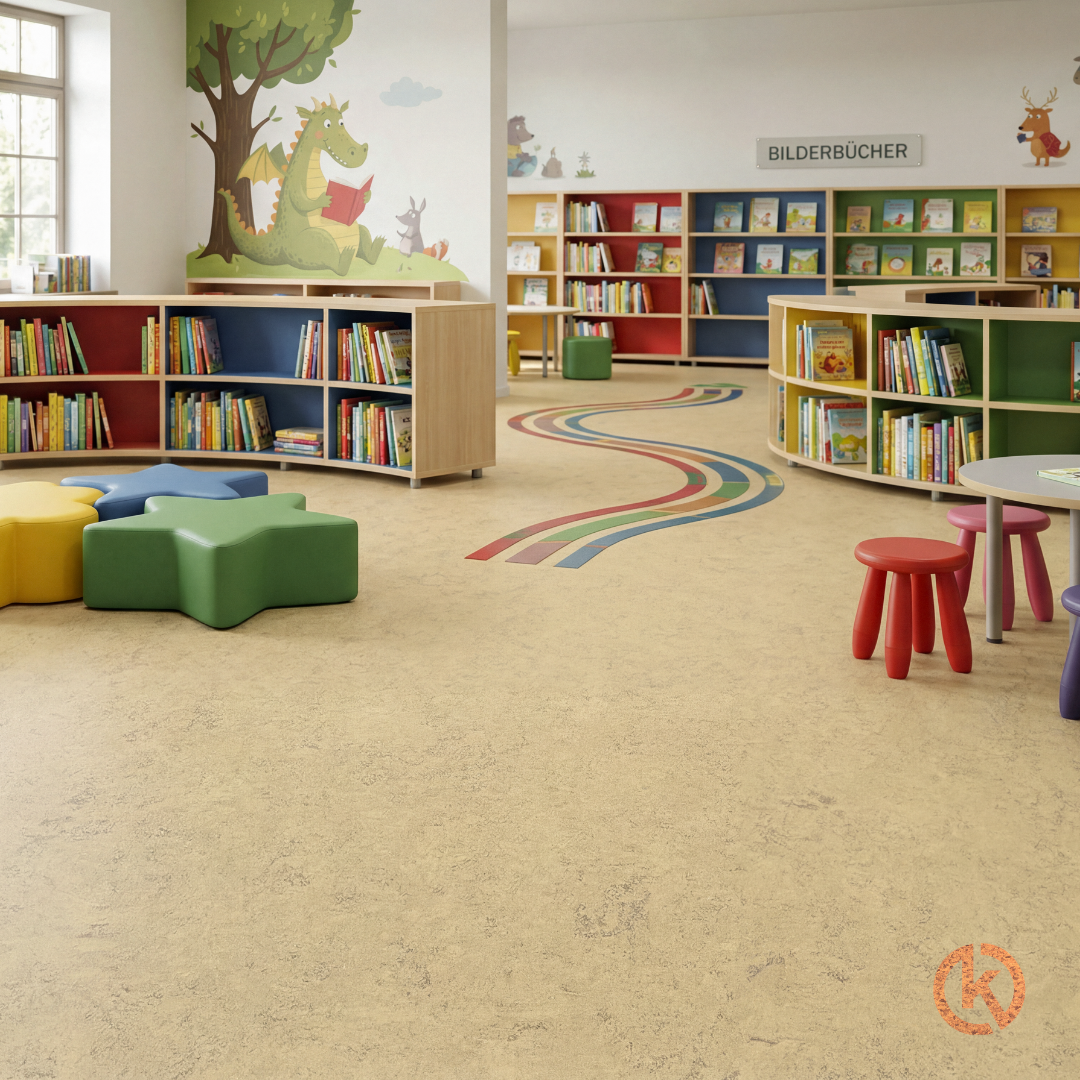 Kurk24 Kurk Klikvloer Linoleum - Vanilla Creme - per m2