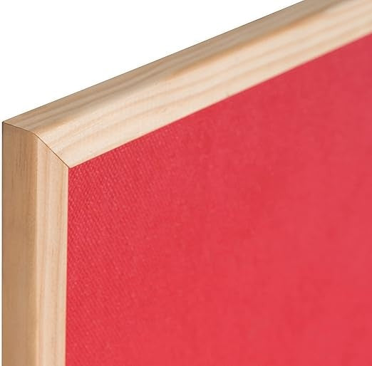 Kurk24 Kurk prikbord - houten lijst - 120 x 90 cm  - Rood