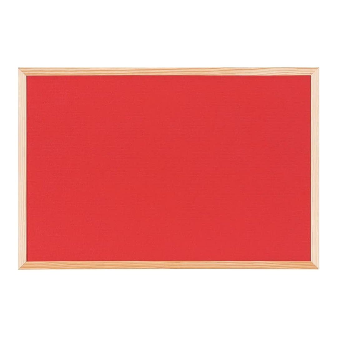 Kurk24 Kurk prikbord - houten lijst - 120 x 90 cm  - Rood