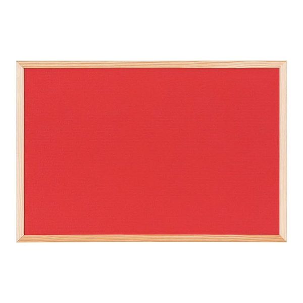 Kurk prikbord - houten lijst - 120 x 90 cm  - Rood