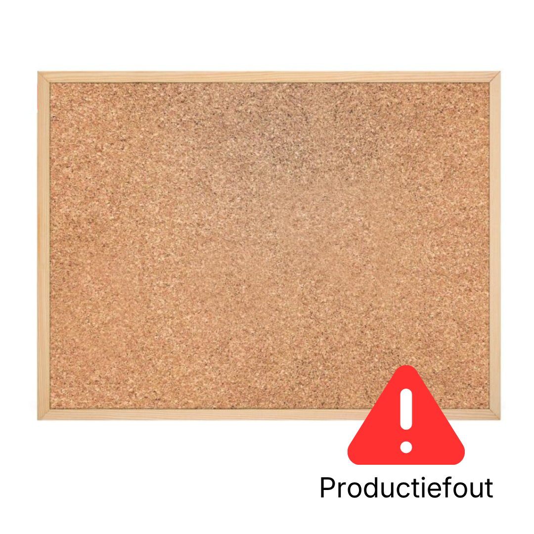Kurk24 Kurk prikbord - houten lijst - 60 x 90 cm - BESCHADIGD
