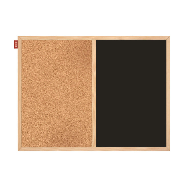Kurk24 Kurk prikbord / krijtbord  - houten lijst - 60 x 90 cm
