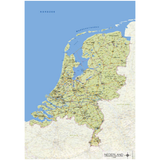 Kurk24 Kurk prikbord landkaart Nederland - Licht Groen - 90x60cm