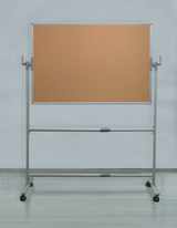 Kurk24 Kurk prikbord Mobiel verrijdbaar - Dubbelzijdig kurk - 100 x 150 x 182cm