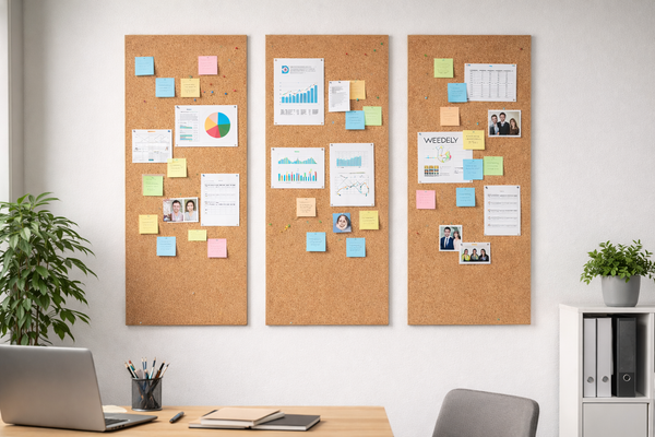 Kurk prikbord - Multiplex - 90 x 120 cm - 3 delen