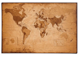 Kurk24 Kurk prikbord wereldkaart - ANTIEK  DONKER - 100 x 140cm