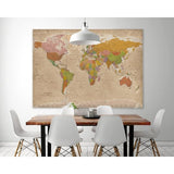 Kurk24 Kurk prikbord wereldkaart - VINTAGE - 100 x 140 cm