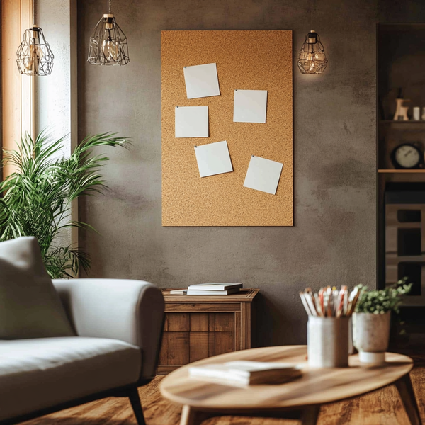 Kurk Prikbord zelfklevend - 60 x 90 cm - 6mm dik