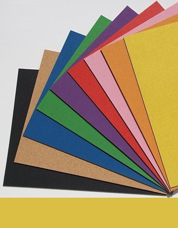 Kurk prikbord - Zelfklevend - Gekleurd - 60 x 90 cm - 8mm - Geel