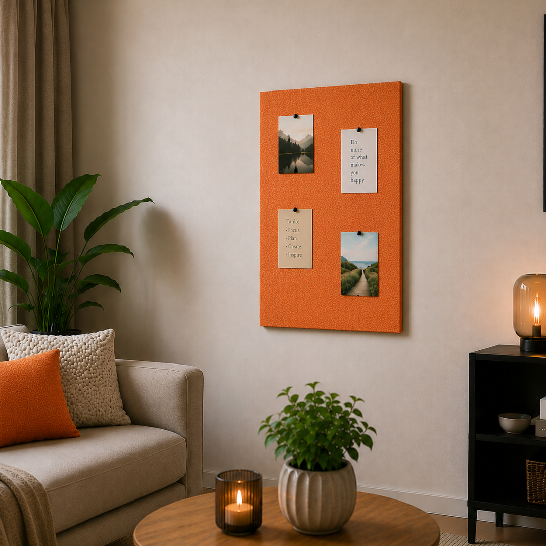 Kurk24 Kurk prikbord - Zelfklevend - Gekleurd - 60 x 90 cm - 8mm - Oranje