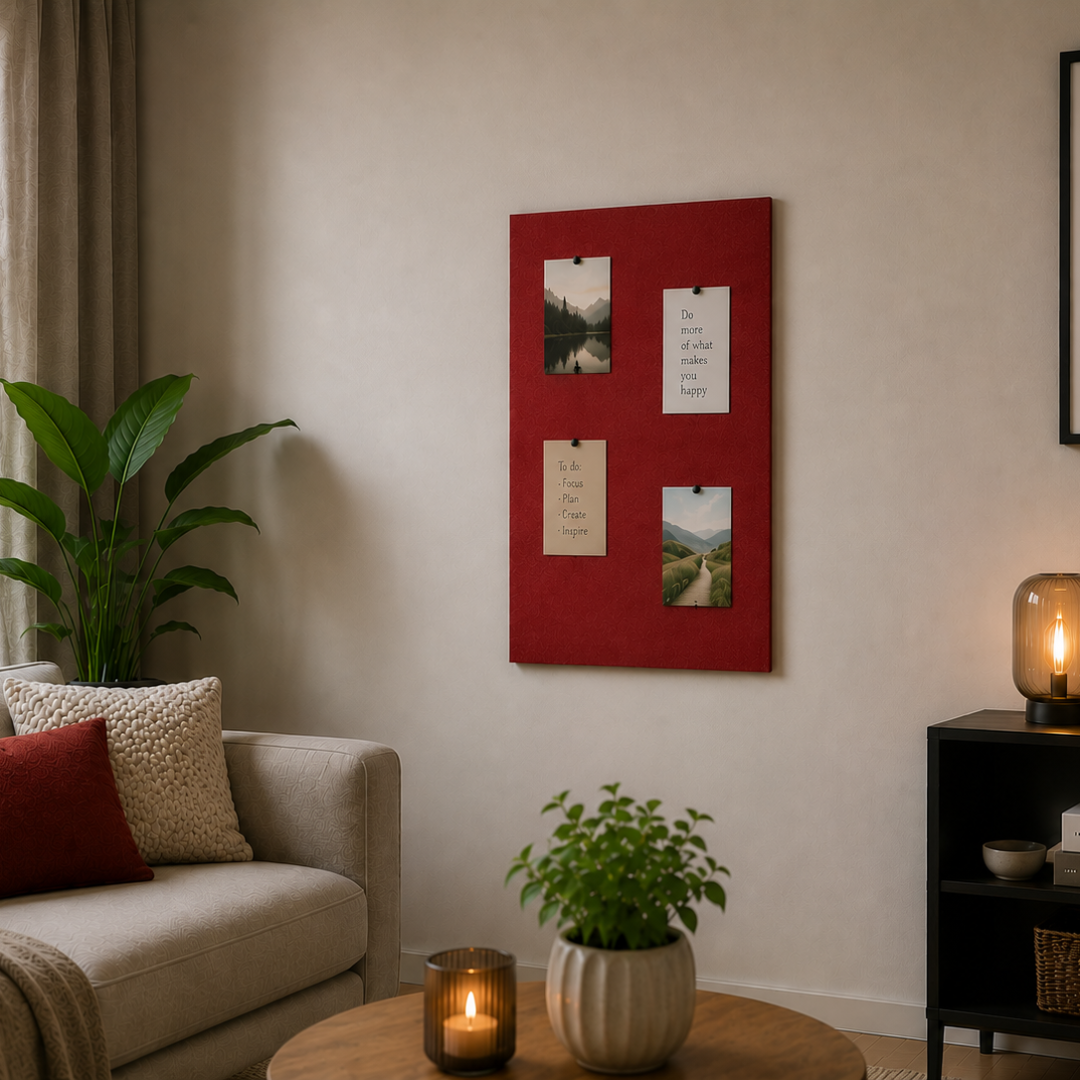 Kurk24 Kurk prikbord - Zelfklevend - Gekleurd - 60 x 90 cm - 8mm - Rood