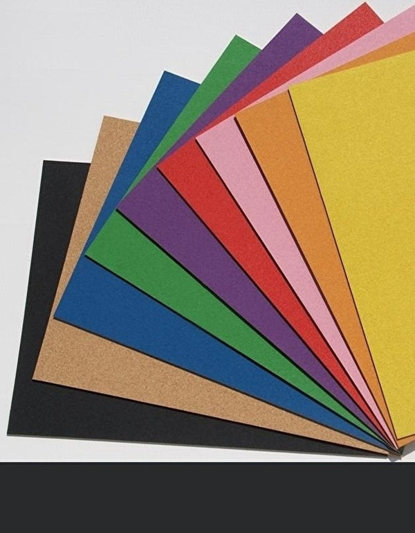 Kurk prikbord - Zelfklevend - Gekleurd - 60 x 90 cm - 8mm - Zwart