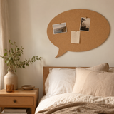 Kurk24 Kurk Spreekwolk Prikbord - zelfklevend - 80 x 53 cm - 6mm dik