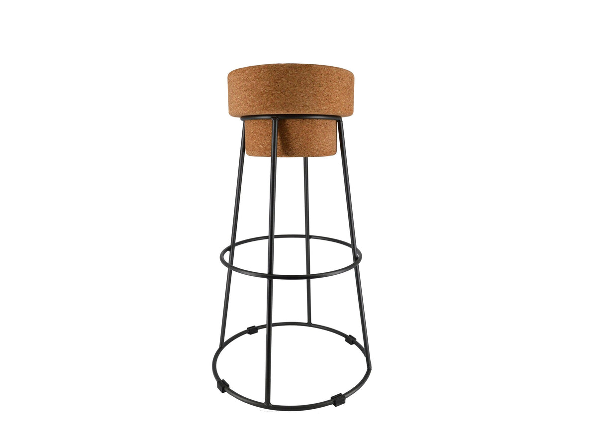 Kurk24 Kurk tafel kruk - wijn kurk - metalen frame