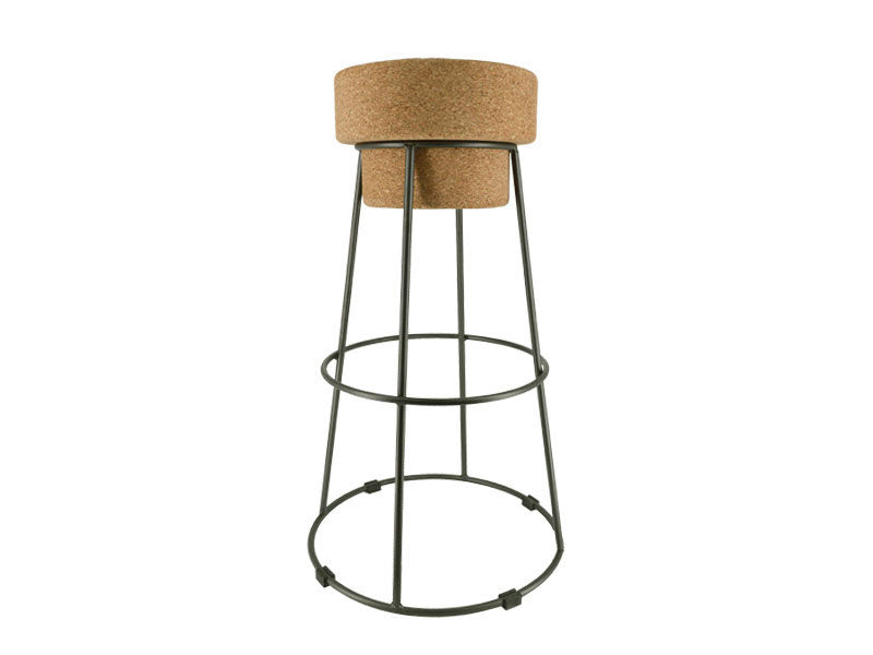 Kurk24 Kurk tafel kruk - wijn kurk - metalen frame
