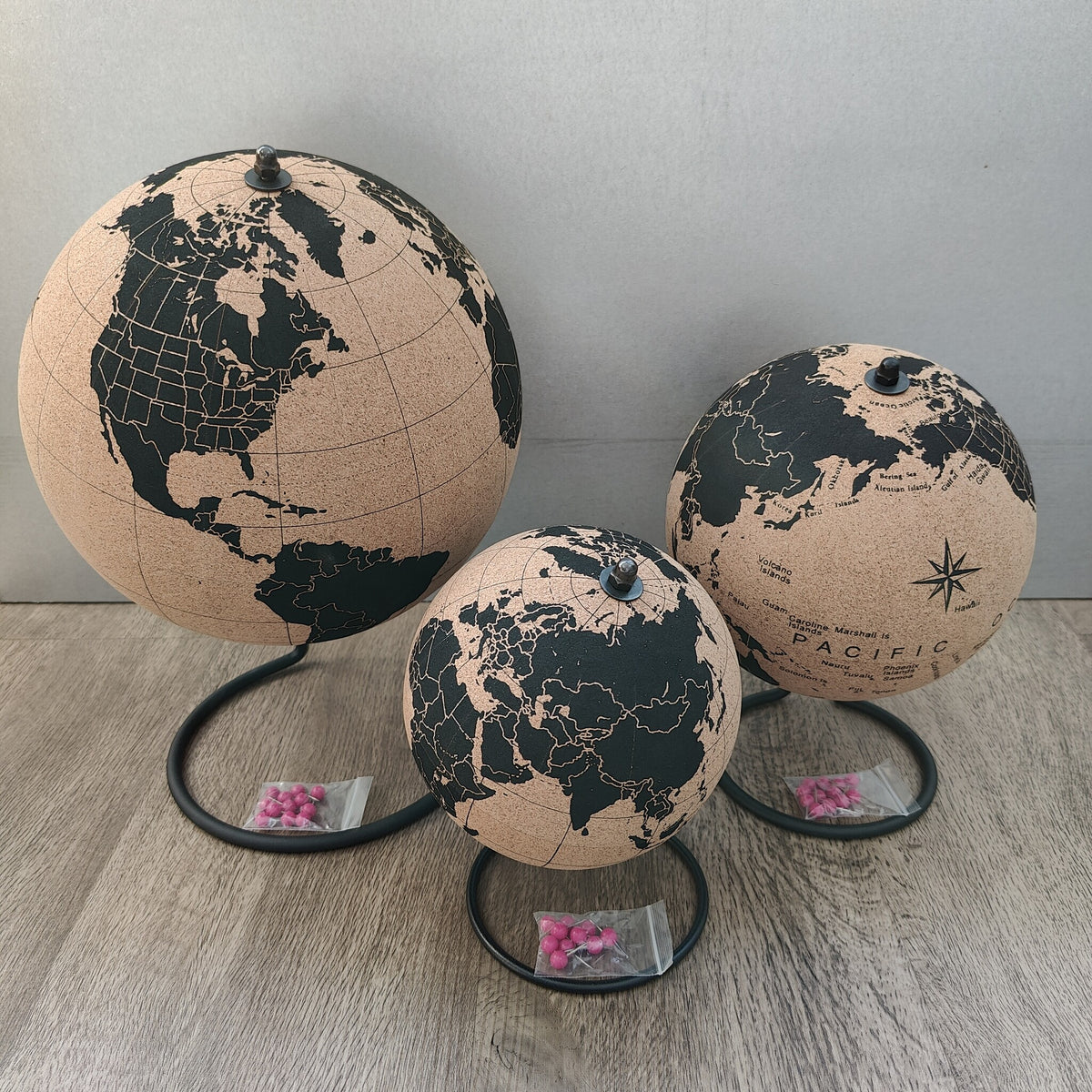Kurk24 Kurk wereldbol - globe - diameter 15 cm.