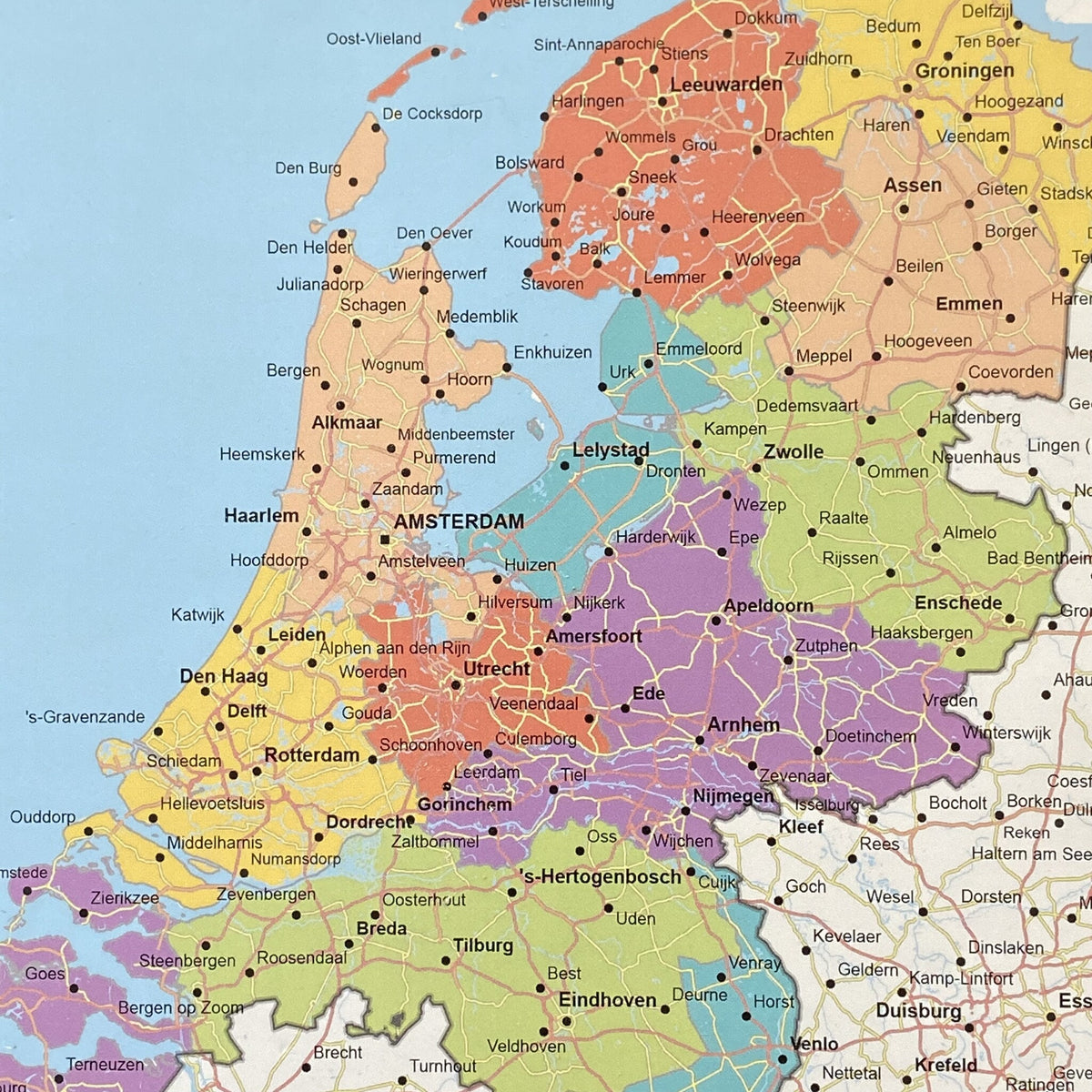 Kurk24 Landkaart Nederland - Prikbord 55 x 38,5 cm