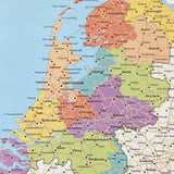 Kurk24 Landkaart Nederland - Prikbord 60 x 90  cm