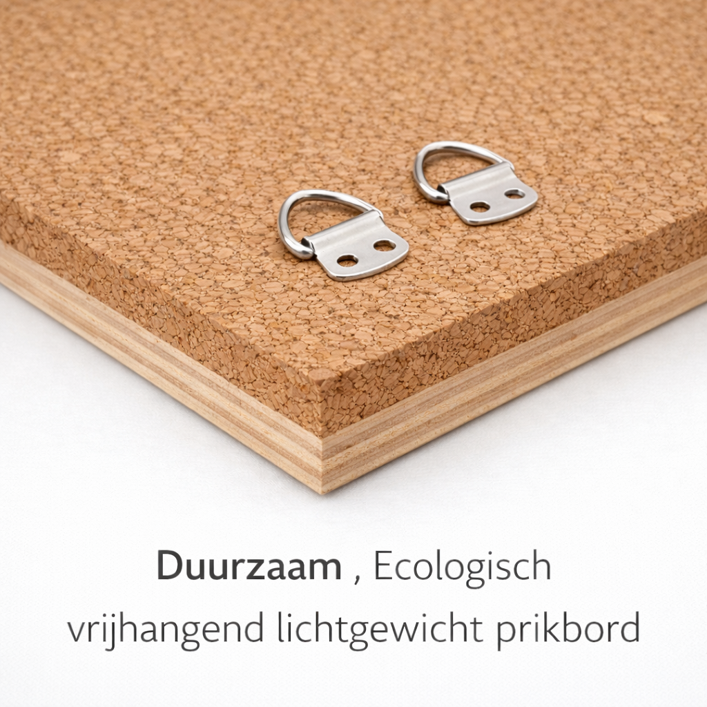 Kurk24 Lichtgewicht prikbord zonder lijst - op maat gemaakt