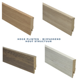 Kurk24 MDF Folieplint 70×14 mm – Houtstructuur op kleur – 2,4 m