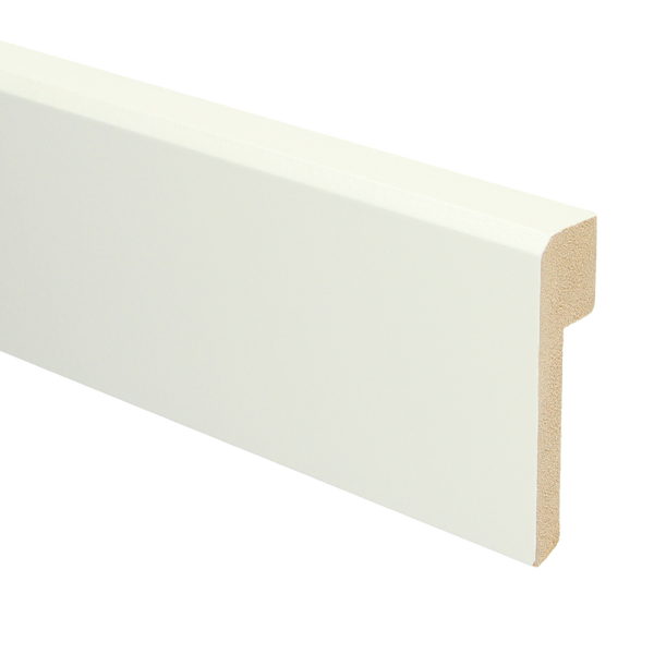 MDF Renovatieplint 85x22 voorgelakt RAL 9010 - per 2,4 m1