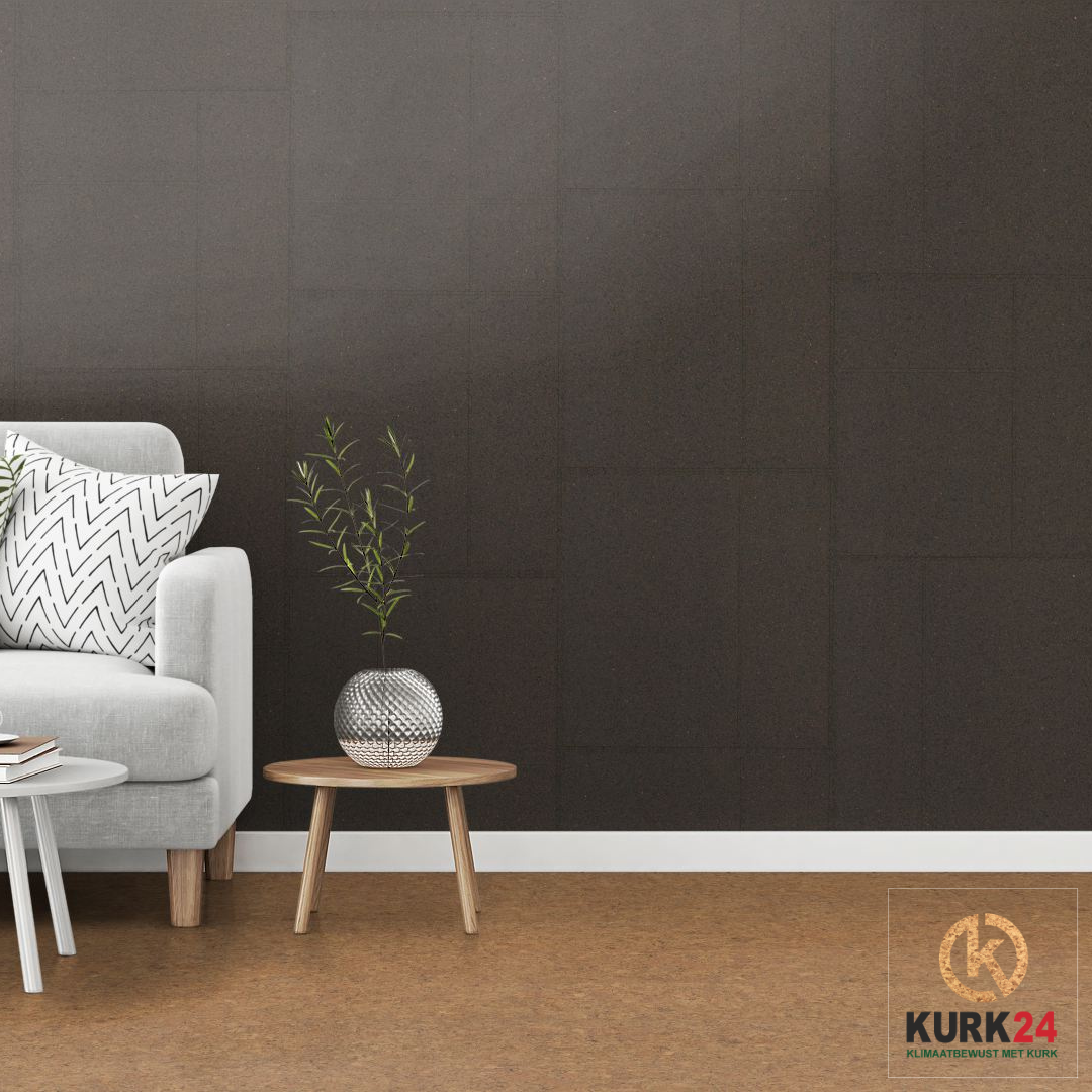 Kurk24 Modular 3D wandkurk Dark  -7mm. dik - Doos 7,07 m²