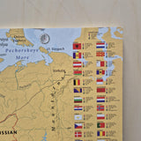 Kurk24 OUTLET - Prikbord Wereldkaart - 60 x 90 cm - Kurk op multiplex