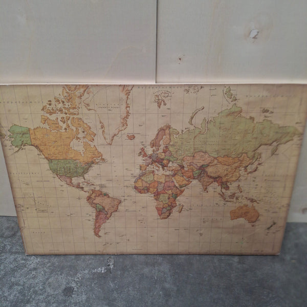 OUTLET - Prikbord Wereldkaart Vintage - 60 x 90 cm